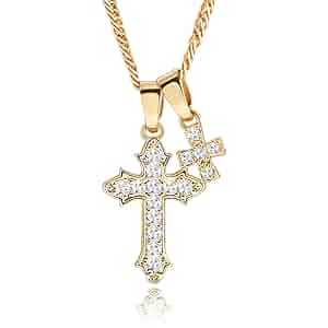 アクセサリー No.42 00s cross necklace gunda handmad Dotted Dual Finish 22k Gold Cross Pendant – Andaaz Jewelers