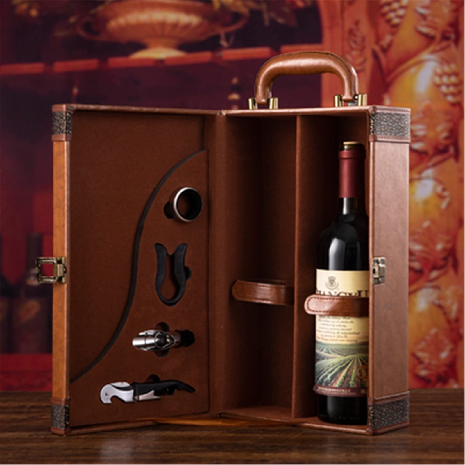 Amazon｜アンティーク調 ワインバッグ ヴィンテージレッドワイン