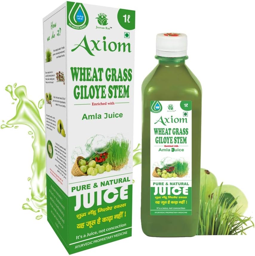Axiom Wheatgrass Juice 1L | Helps to Detoxify the liver, Blood Purification, Improves Digestion and Boost Metabolism | 100% Pure & Natural