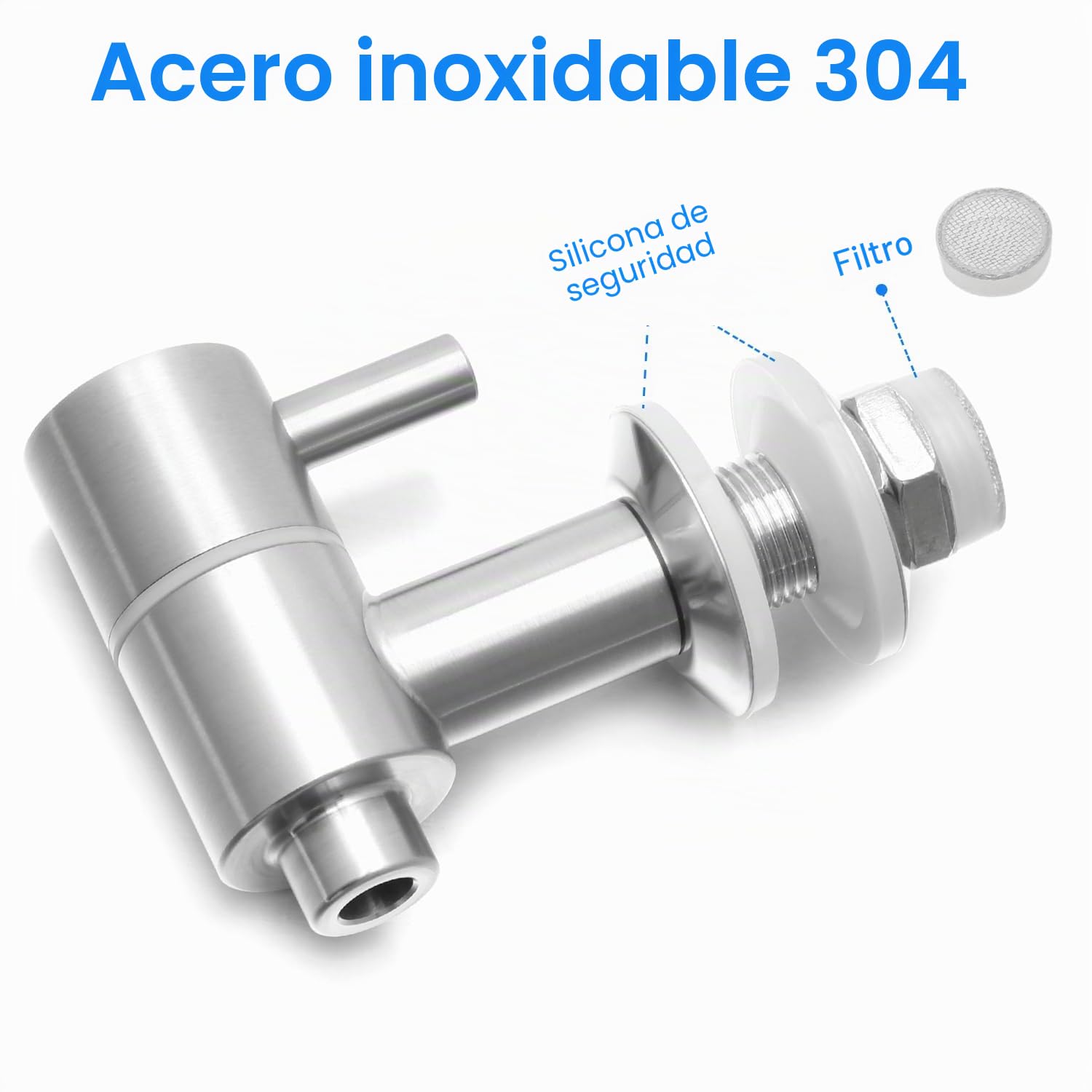 Grifo para Dispensador de Bebidas de Repuesto, Grifo Dispensador de 304 Acero Inoxidable, Grifos Dispensador de Agua para Garrafas, Vino, Cerveza