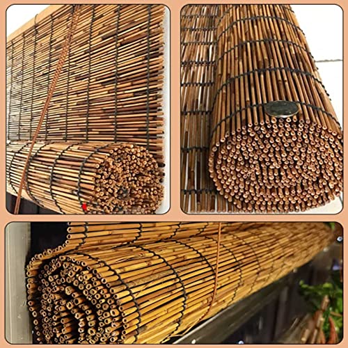 Bamboo Blinds For Outdoor Patio, Retro Reed Curtains, Blackout Roman Window Shades Natural Reed Blinds Bamboo With Lift, Bamboo Shade Outdoor Patio 63″ 67″ 72″ 78″ H, Custom Size ( Size : 28In Widthx #TOP2
