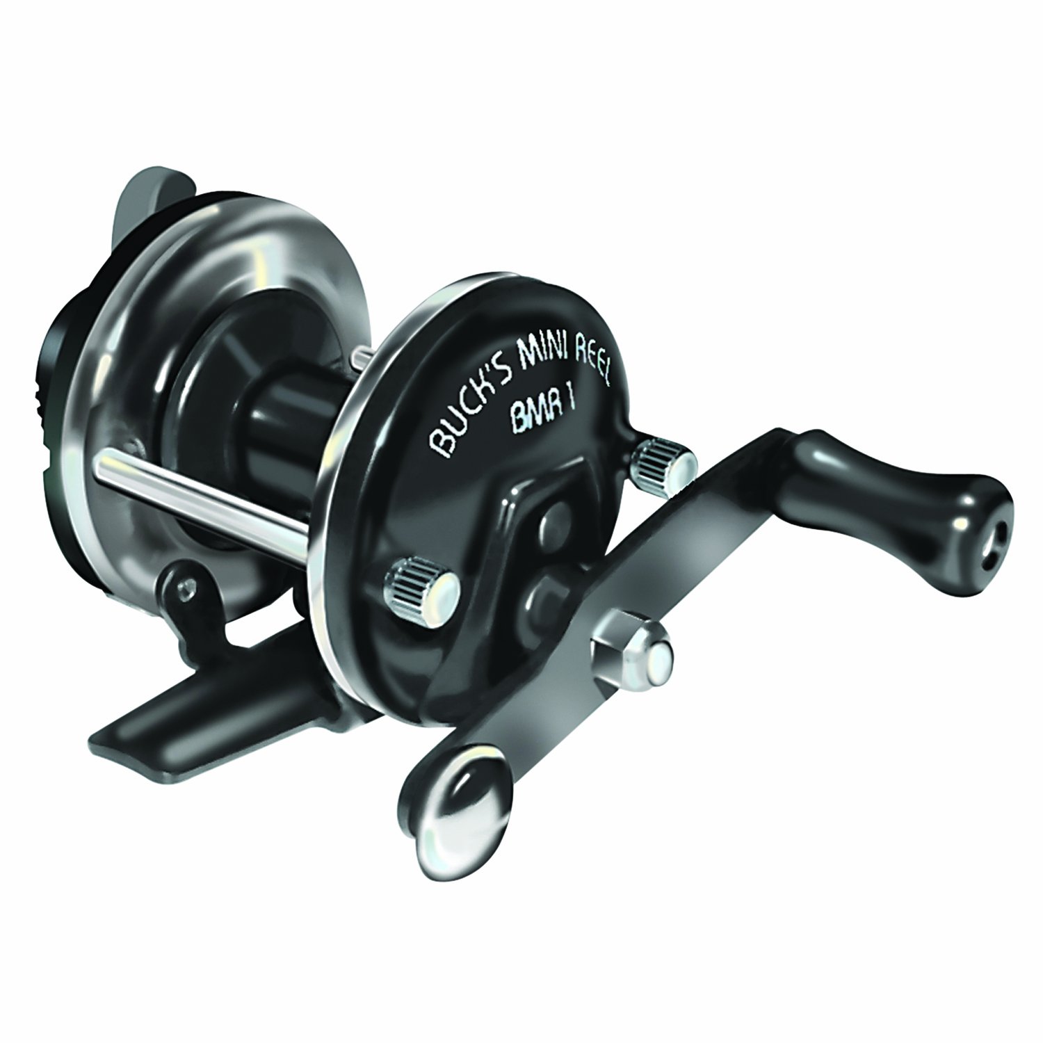 B'n'M Bucks Mini Reel Righthand Or Lefthand (50-Yards, Black)