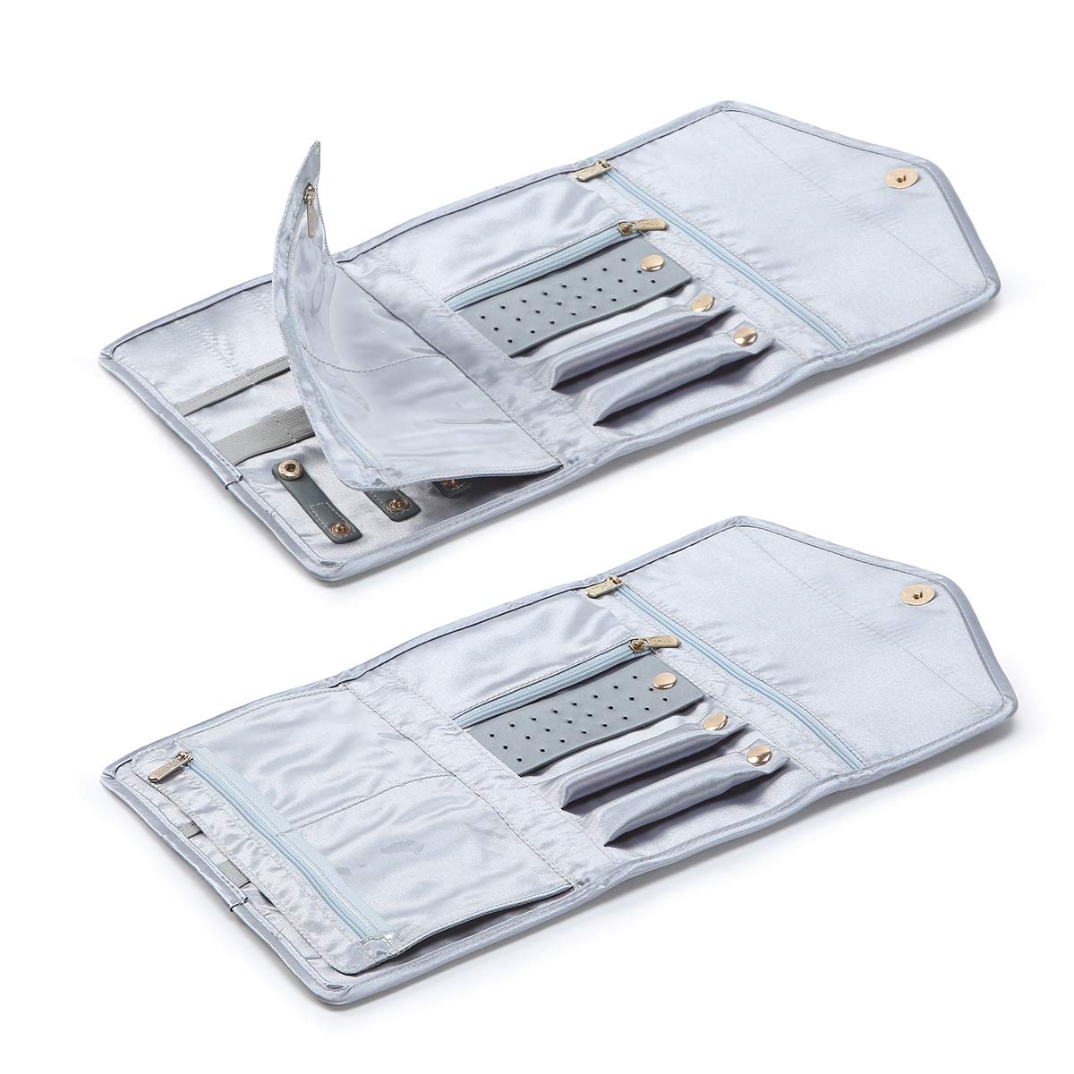 Organizer Da Viaggio Per Gioielli - Borsa Pieghevole Con Chiusura Magnetica Per Anelli, Orecchini, Ecc. - Foto 6