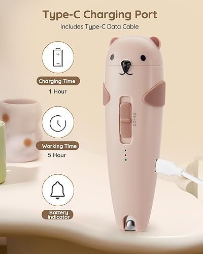 Miniatura 5 de Lilian&Gema Juego de recortadora de uñas para bebés, juego de recortadora de uñas de seguridad para recién nacidos, marrón