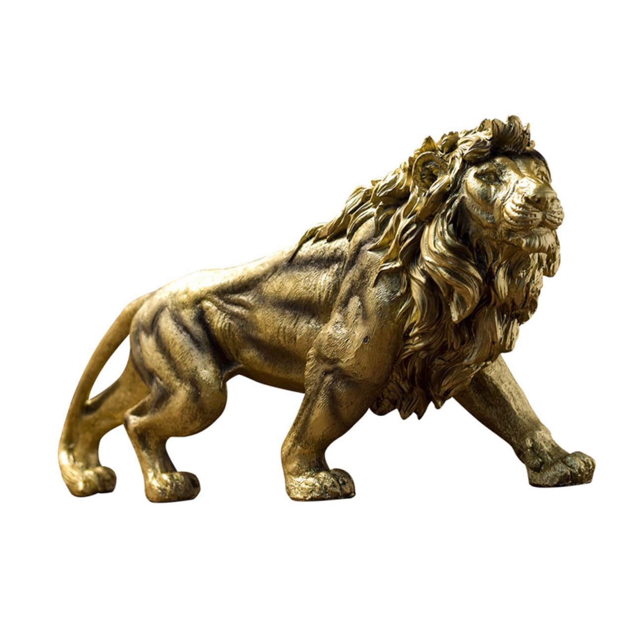 Statue lion Feng Shui dorée pour apporter sérénité et harmonie à la maison