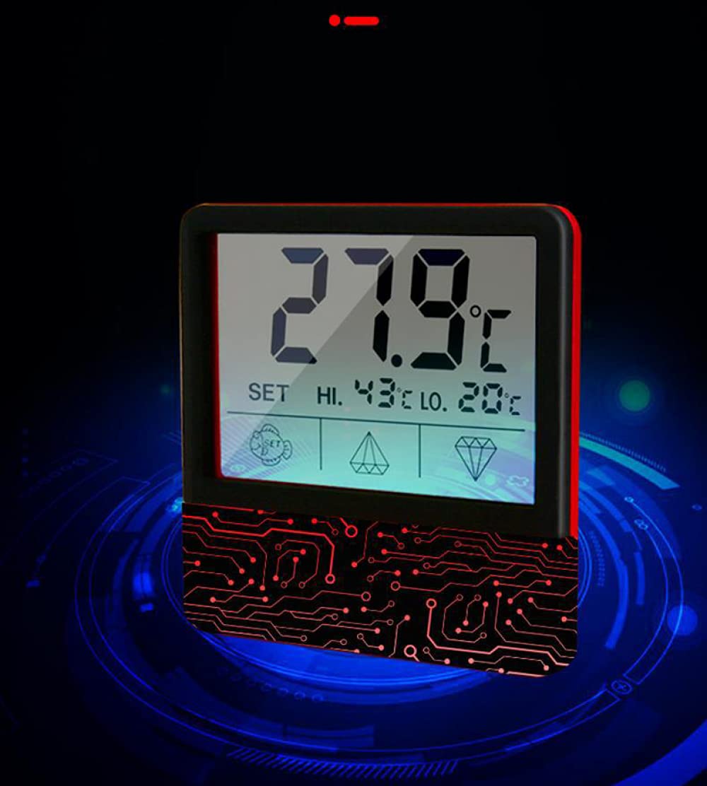 Termometro per acquario Siqi, termometro digitale per acqua trasparente a led ad alta precisione con letture accurate della temperatura per anfibi e rettili terrario
