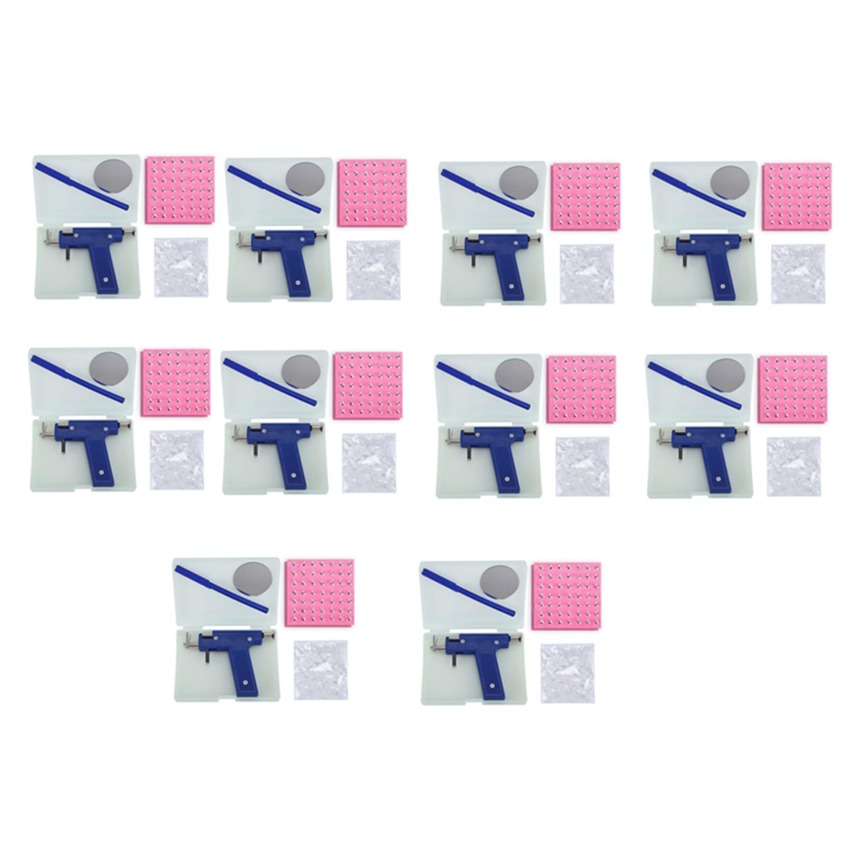 10X Ohrring Piercing Werkzeug Ohr Nase KöRper Schmuck Kein Schmerz Piercing Ohrstecker Kits