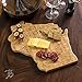 Totally Bamboo Destination Wisconsin State Shaped Serving and Cutting Board, Includes Hang Tie for Wall Display
