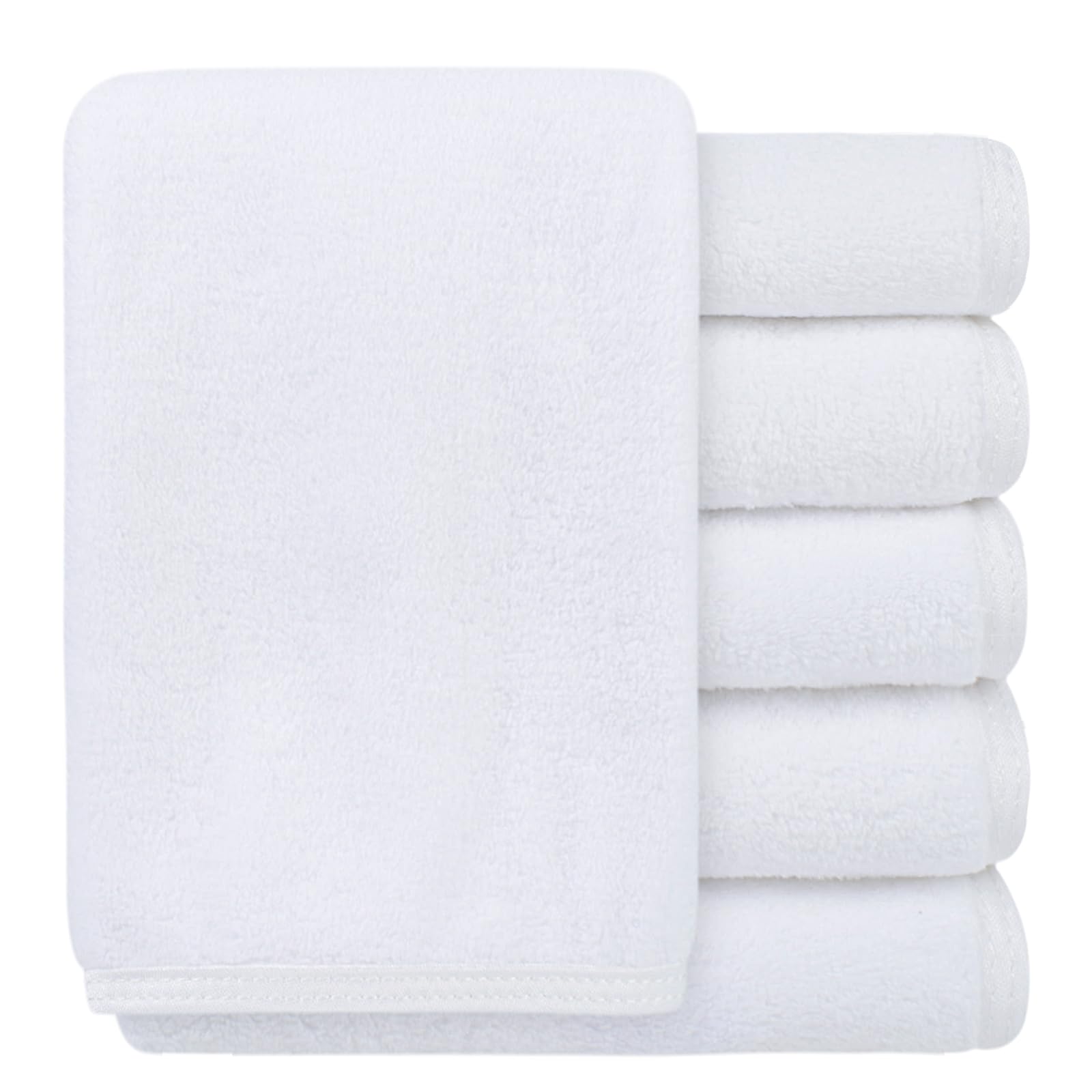 SINLAND Absorbent Coral Velvet Washcloth Ultra Soft Microfiber Face Towels 12 x 12 inch Multi-Purpose Face Cloths for Household and Sport