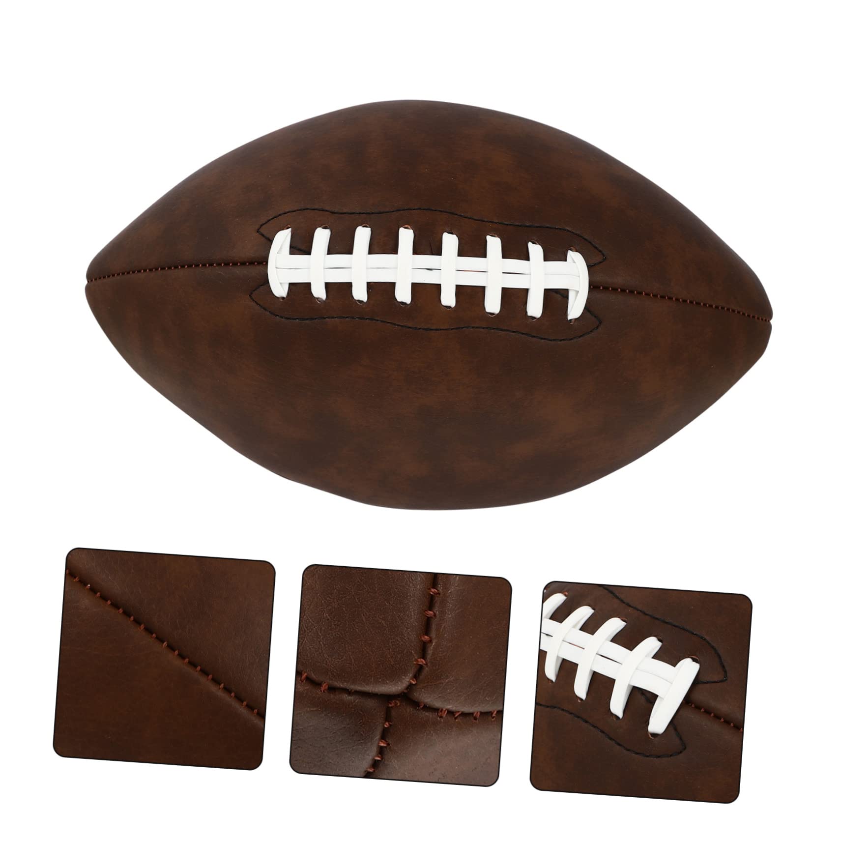BESPORTBLE Pallone da Rugby Adulto Bianco in Materiale Pu Superficie Antiscivolo, per Allenamento e Competizioni, per Atleti e Teenager