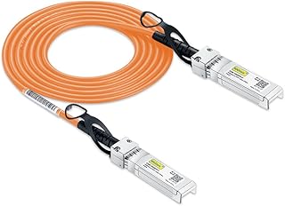 10Gtek Fully compatible version-Orange,10G SFP+ DAC Cable - 10GBASE-CU Passive Direct Attach Copper Twinax SFP Cable for Cisco SFP-H10GB-CU1M, Ubiquiti, D-link, Supermicro, Netgear, Mikrotik, ZTE Devices, 1m