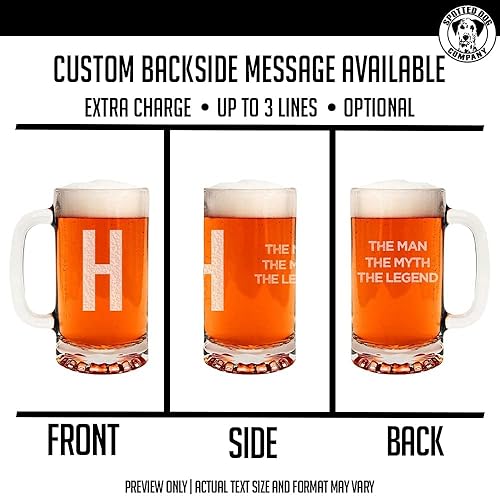 Miniatura 3 de Taza de cerveza de vidrio grabada personalizada de 16 onzas, regalos de cerveza, día del padre, taza personalizada, regalo de cumpleaños, él, papá,