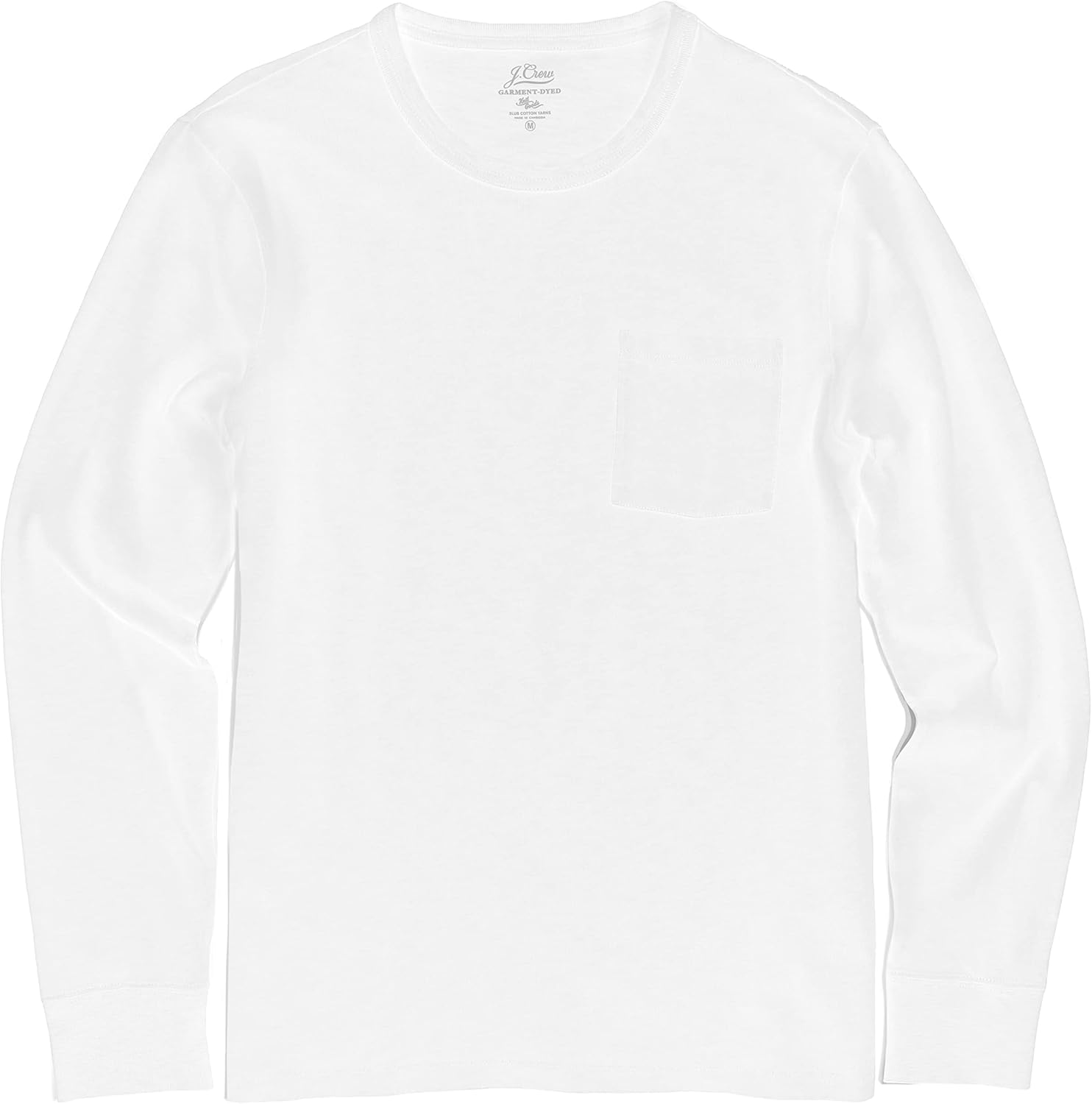 J.Crew Men's Long Sleeve Garment-Dyed Pocket T-Shirt