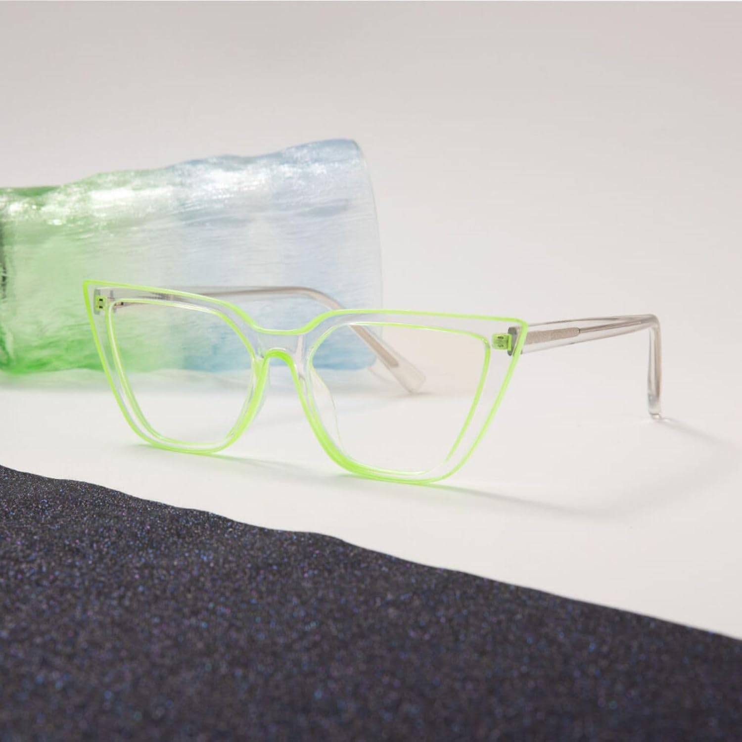 Cat Eye Reading Glasses for Women Ladies, Stylish TR90 Angular Cat-eye Reader, Blue Light Blocking Glasses