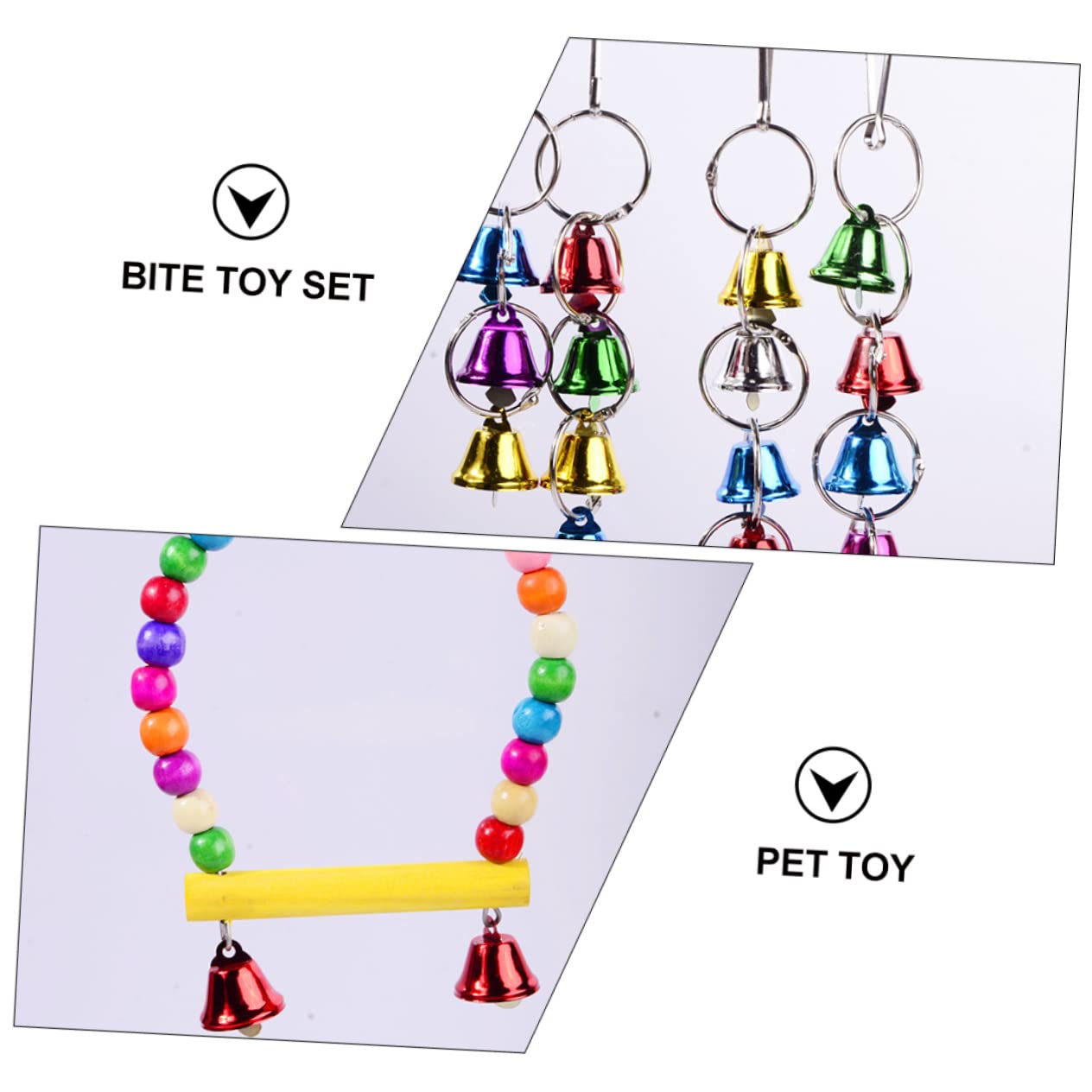 Housoutil 5pièces Jouets à Mordre pour Oiseaux Jouets Créatifs pour Perroquets Et Oiseaux De Compagnie Amusants Et Colorés