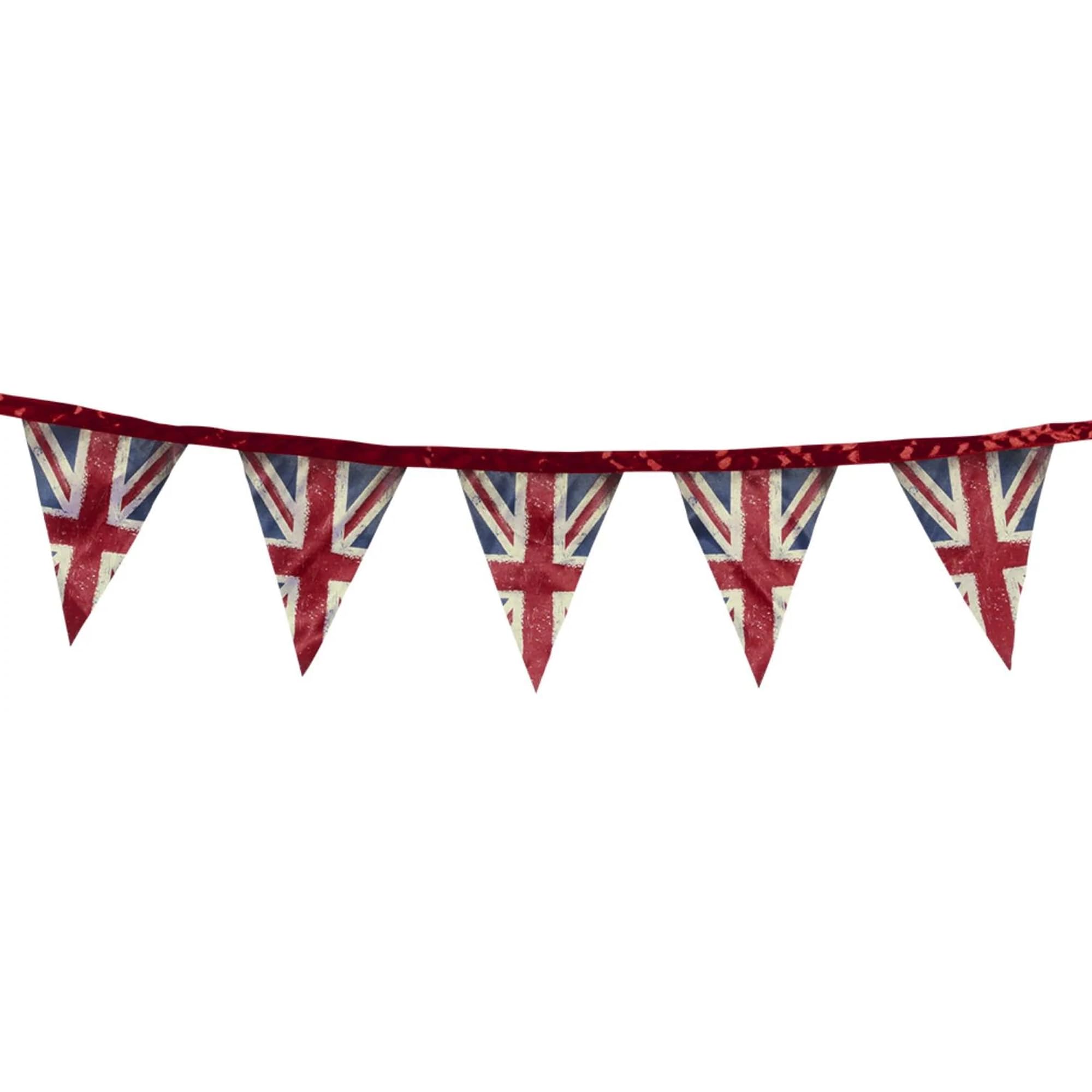 Image secondaire de Guirlande de Fanions Union Jack Vintage - 3 mètres en Tissu Satiné