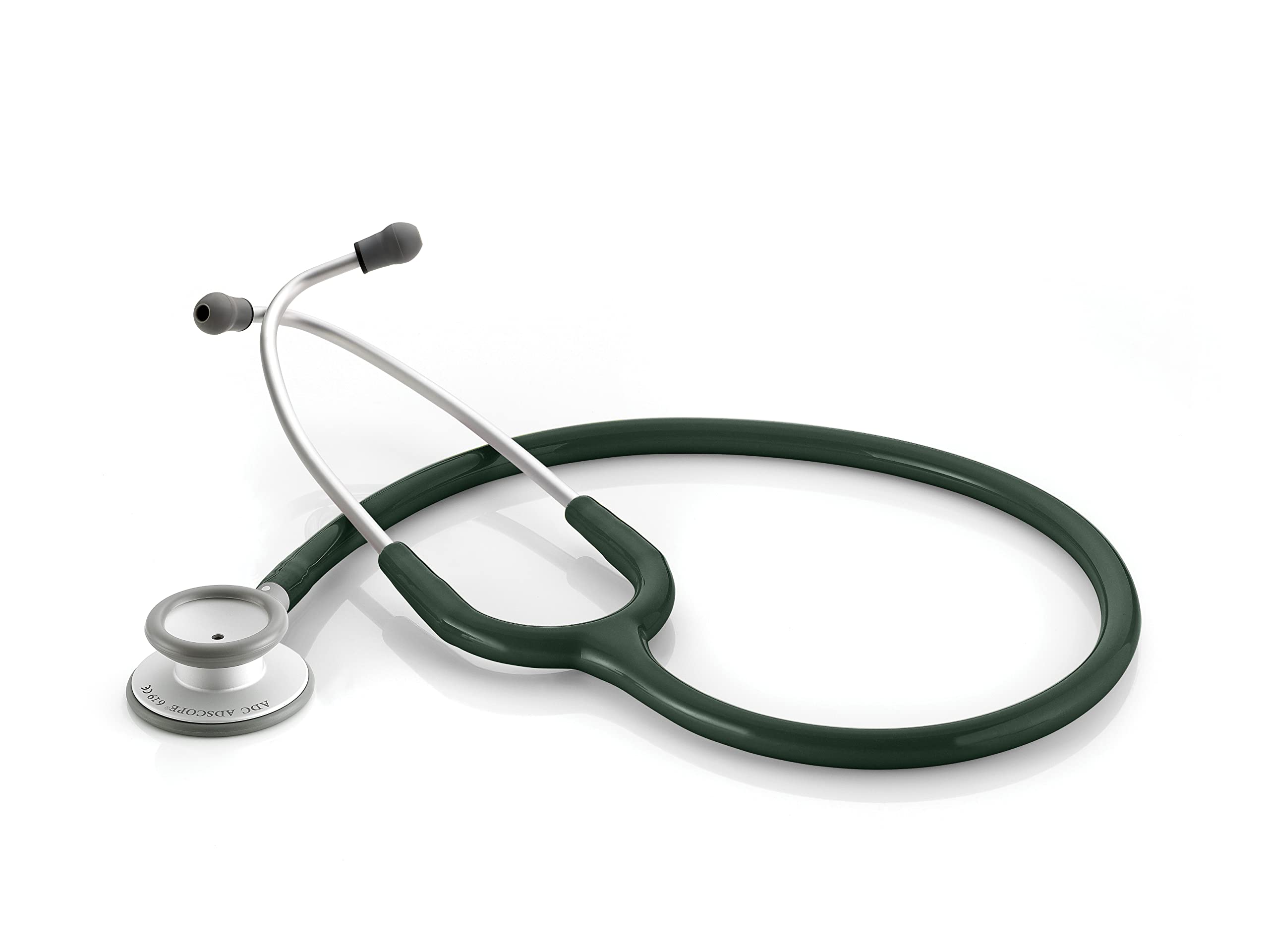 ADC - 619DG Adscope Lite 619 Ultra Lightweight Clinician Stethoscope with Tunable AFD Technology, Dark Green