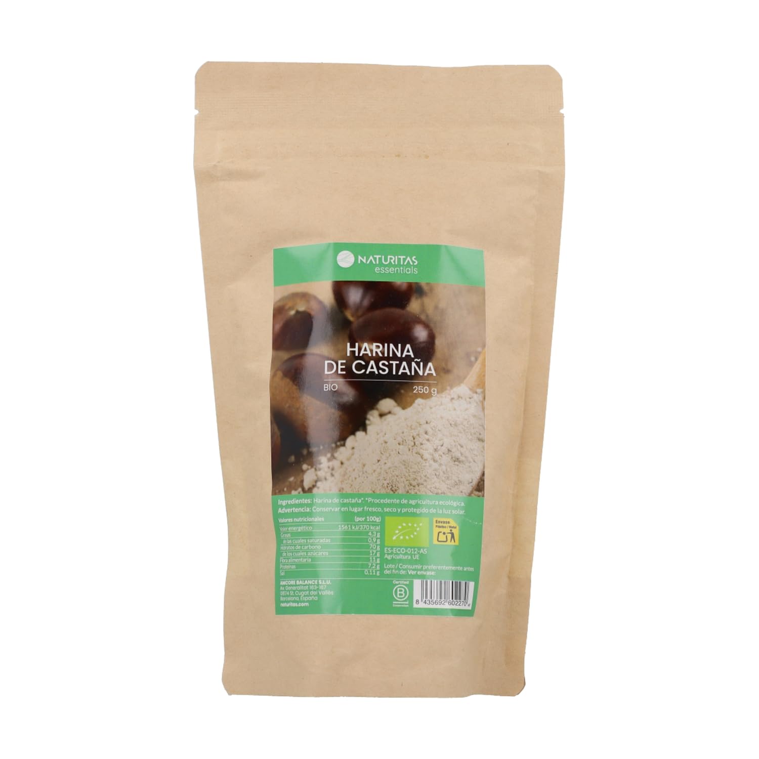 Harina de castaña BIO Naturitas Essentials 250g Sin gluten