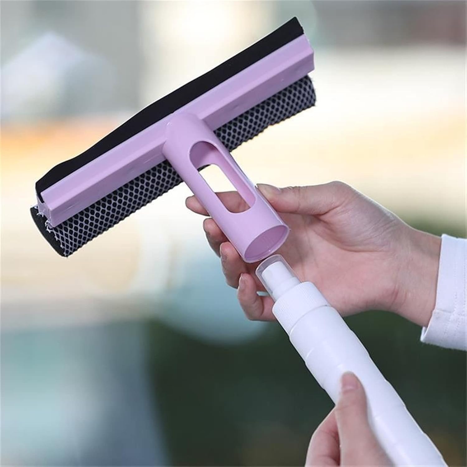 Shower Squeegees Window Cleaning Tool Double-Sided Removal Rod Window Cleaner Wiper Mop Wiper