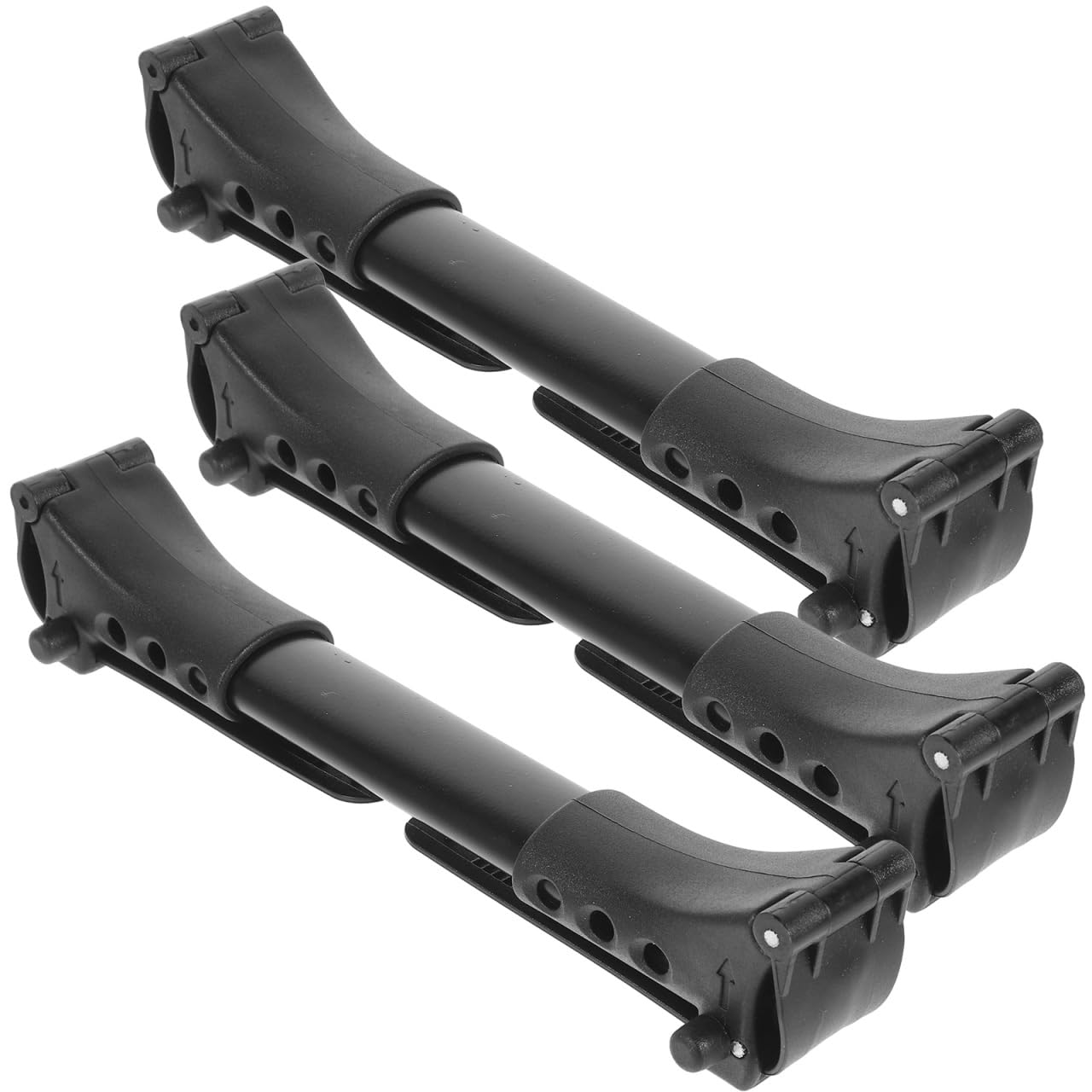 Connettori per Passeggini Gemelli in Alluminio Nero, Set da 3 Pezzi, Regolabili e Resistenti, per Passeggini da Viaggio e Parchi Tematici
