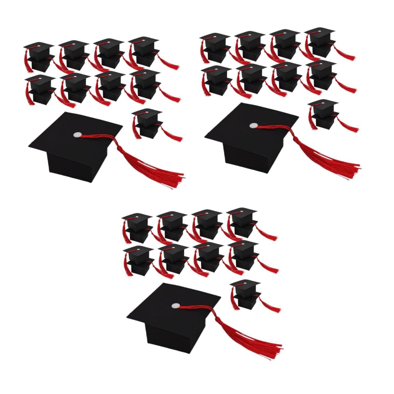 Alipis 150 Stck. Graduation Candy Box mit Tassel Dekorative Abschluss Geschenkschachteln in Schwarzem Doktorhut Design Vielseitig als Partydekoration und Süßigkeitenhalter für