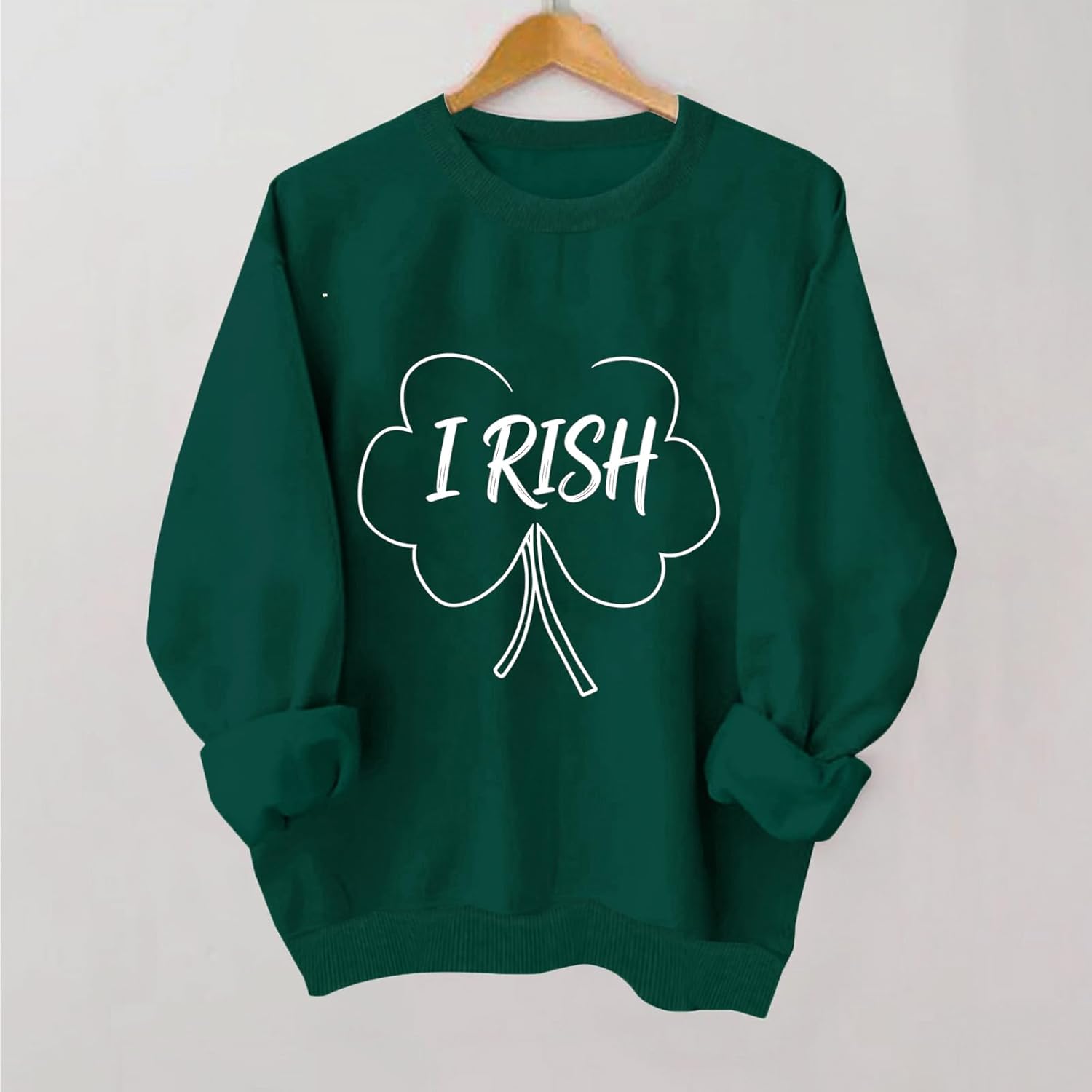 Kids St Patricks Day Shirt Girls Boys Funny Cute Shamrock Graphic Sweatshirt Spring Crew Neck Saint Patrick's Outfit - Image 2