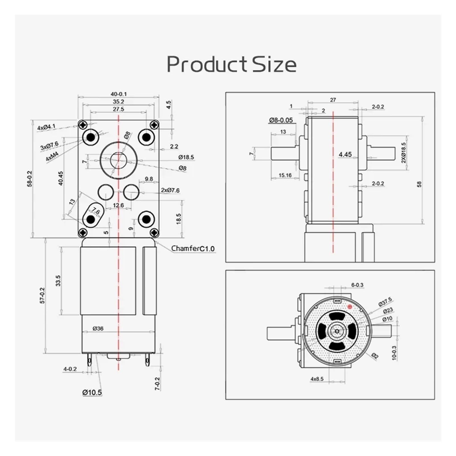 ROUPWKWO 5840-555 Dual Shaft Worm Gear DC Geared Electronic Starter 12V24V Low RPM Speed Control Metal Gear Self-Locking Electronic Starter Motor(161RPM,24V Bracket Motor)