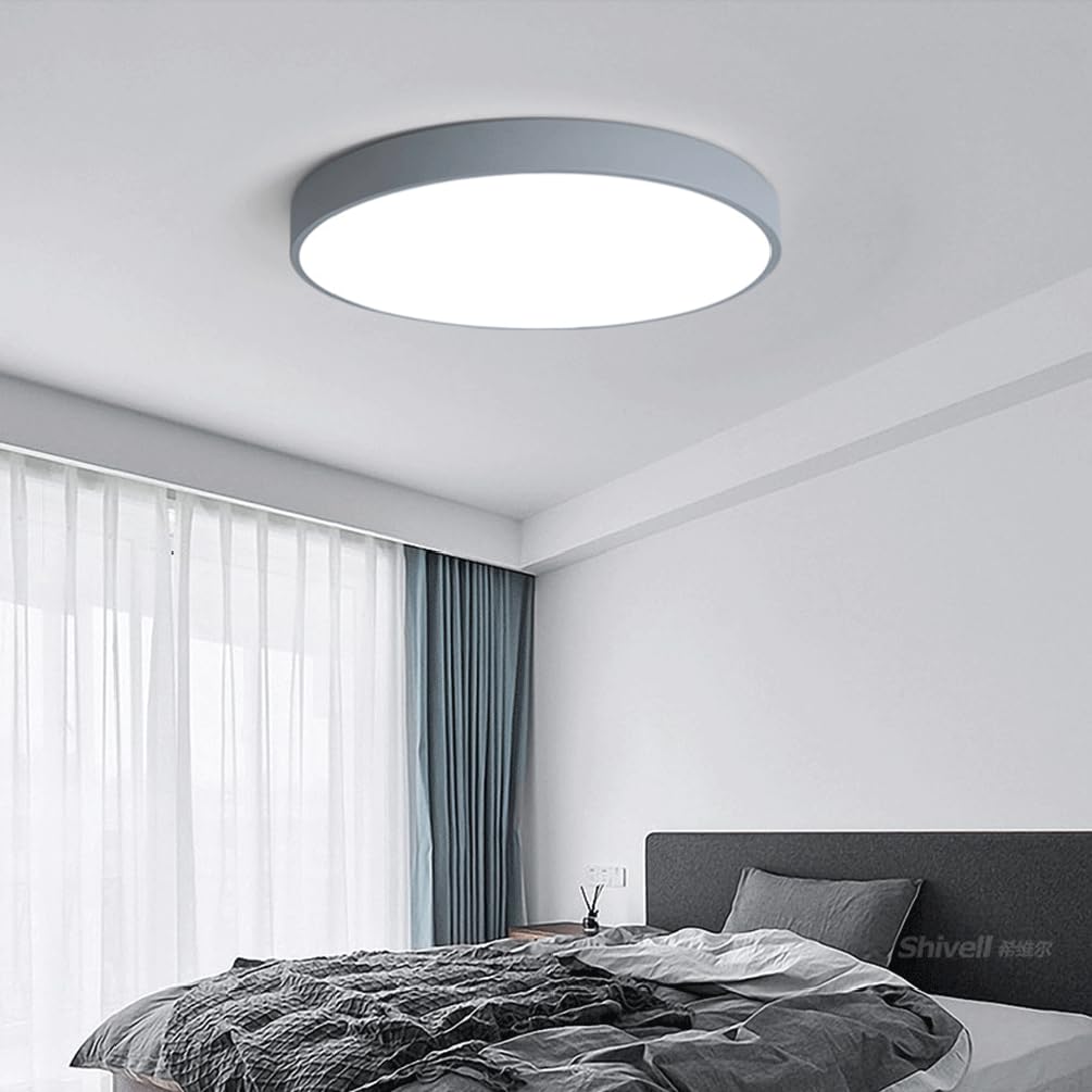 Plafon de Techo Moderna Lámpara de Techo Empotrada Multicolor Ultrafina con 3 Niveles de Intensidad Regulable para Dormitorio Sala de Estar Y Comedor