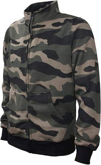 ROCK-IT Apparel I Sweaterjas Heren zonder Kap met Ritssluiting I Premium Jas met Opstaande Kraag I Fleece Binnenzijde I Dark Heather Grey 4X-Large