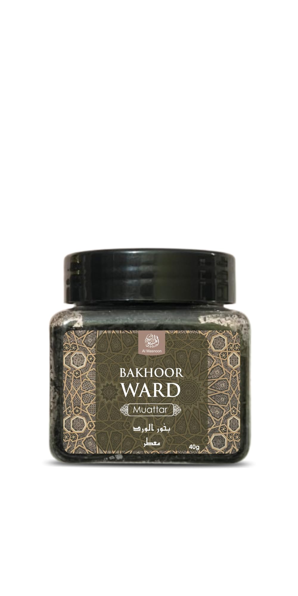AL MASNOON Bakhoor Ward Muattar Arabic Incense Wood Chips | 40g Pack | Rose-Scented Oriental Bakhoor for Home, Office & Spiritual Use