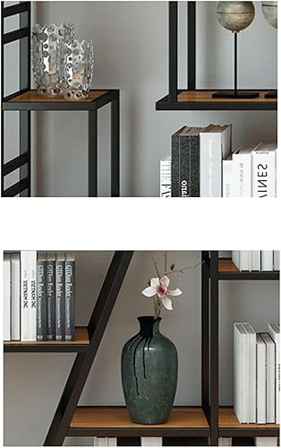 Miniatura 4 de luckxuan Estantería pequeña de esquina de hierro forjado estante de estudio creativo para sala de estar suelo estantería para niños estantería de