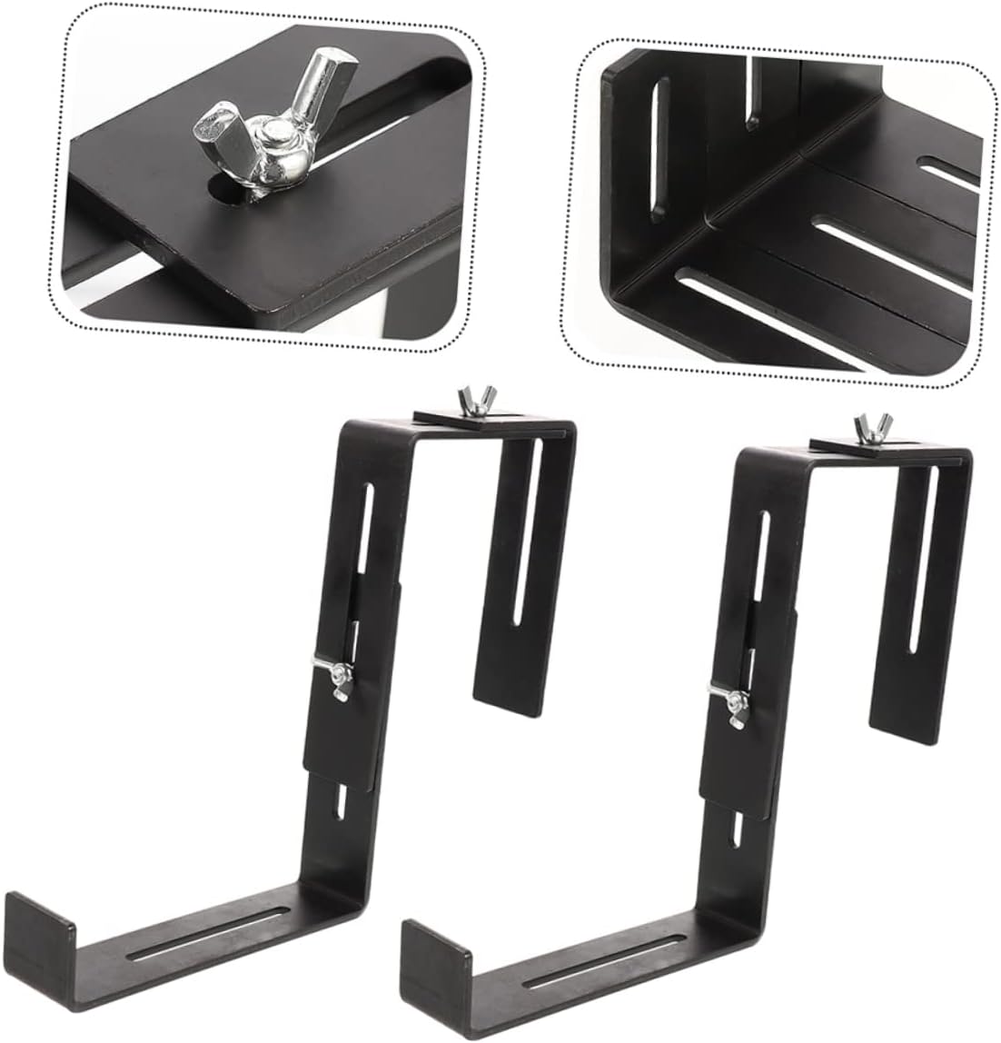 4pcs Outdoor Flowerpot Stand Plant Holders for Railing Plant Pot Bracket Easy Install