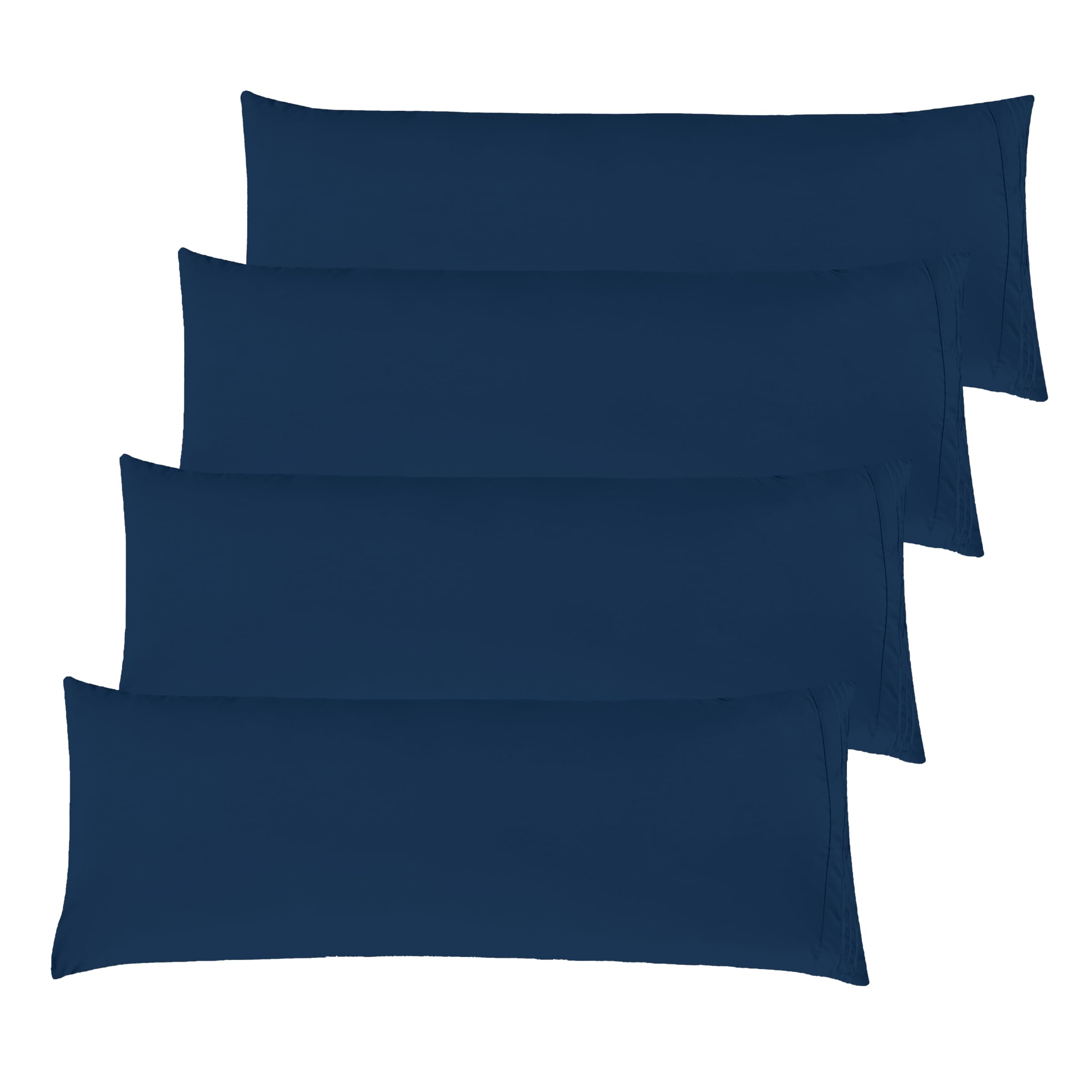 Elegant Comfort 4-Pack King Pillowcases – 1500 Thread Count Hotel Quality Microfiber, Wrinkle & Stain Resistant