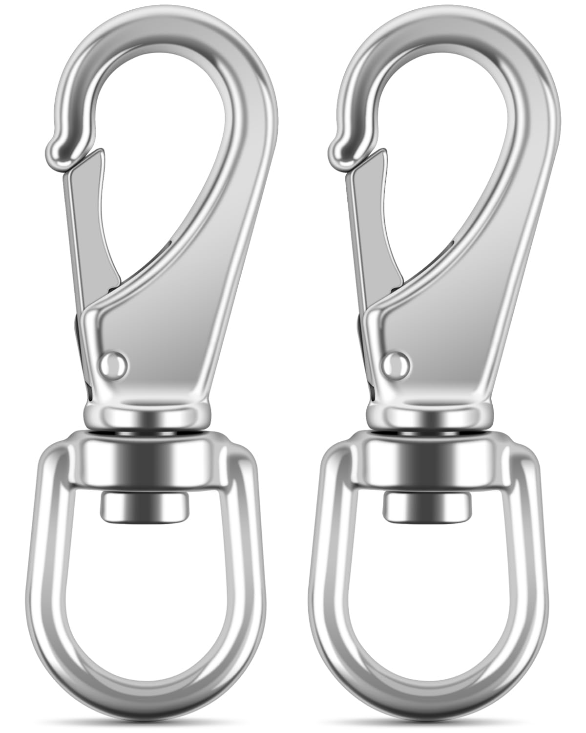 PACETAP Flag Clips for Flagpole Stainless Steel 3.5 Inch Swivel Eye Snap Hooks-Heavy Duty Flag Pole Hardware- Marine Grade Large Bolt Snap for Diving, Boat Rope, Dog Leash, Swings