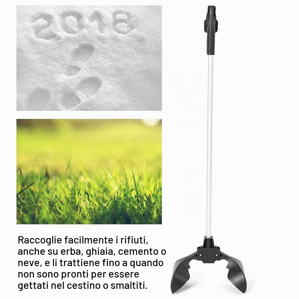 Dioche Paletta Cane Manico Lungo, Portatile Scoop di Poop Dog, Pooper Scooper Paletta per Cani, per Raccogliere Deiezioni Animali Domestici con Manico Lungo