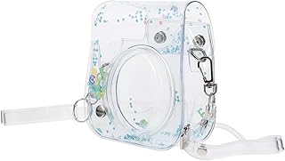 Obuyke Bolsa Para Câmera Acessórios Para Câmera Bolsa Para Câmera Crossbody Bolsa Transparente Bolsa Para Câmera Instantânea Bolsa Para Câmera Para Mini 11 Pvc Capa Protetora Azul Para
