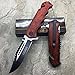 Tac Force G'Store Vintage Wooden Handle Pocket Hunting Tactical Hunting Handy Knife (Original)