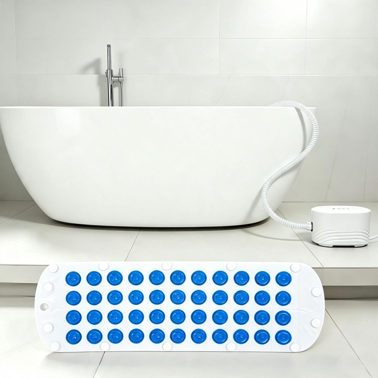DowPie Warm Air Bubble Bath Mat, Anti-Slip Hydrotherapy Spa Pad 110v