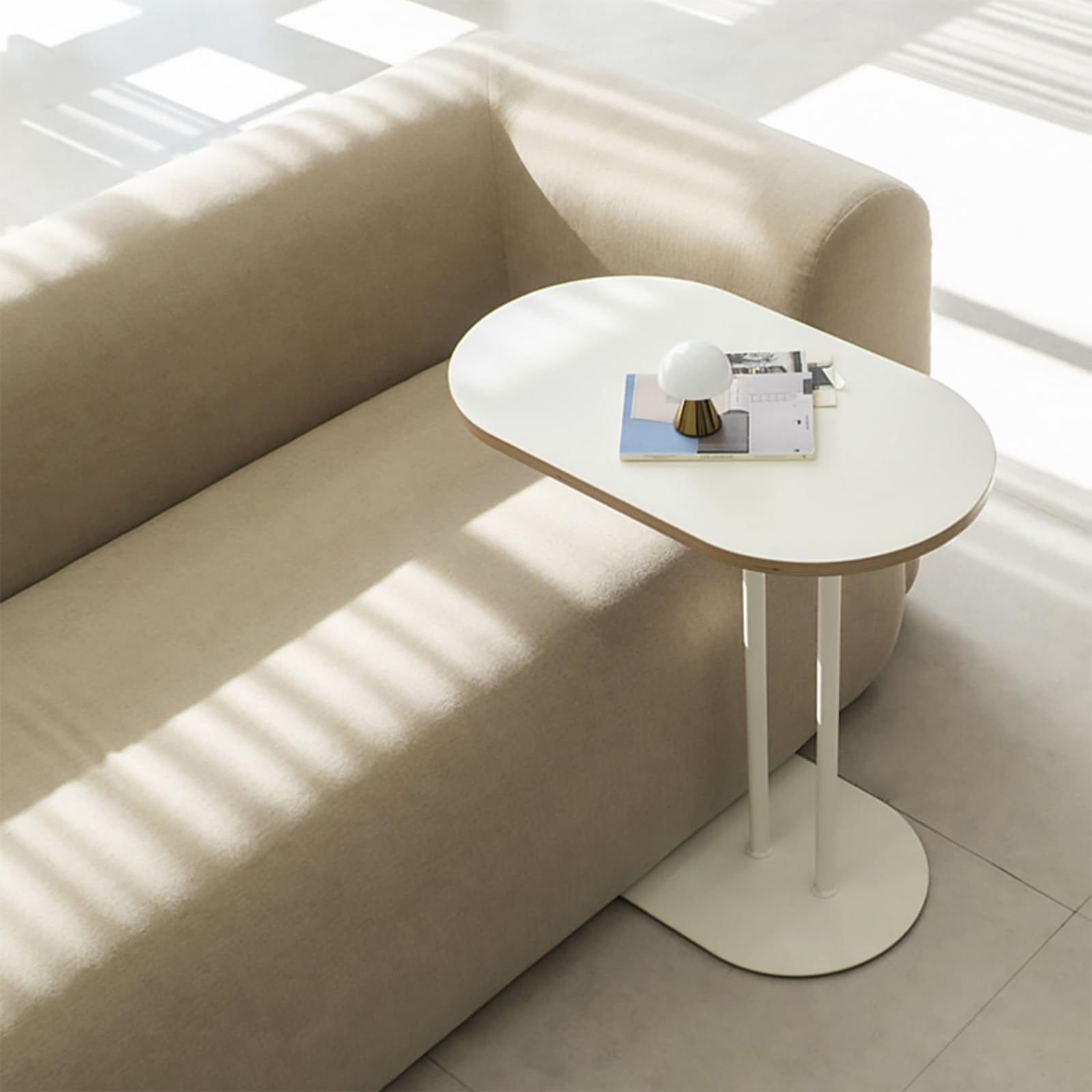 HASMI Beistelltisch C Form, Ausgefallene Beistelltische, Beistelltisch für Die Couch, Couch-beistelltische, Die Darunter Geschoben Werden Können, für Wohnzimmer, Schlafzimmer, Nachttisch
