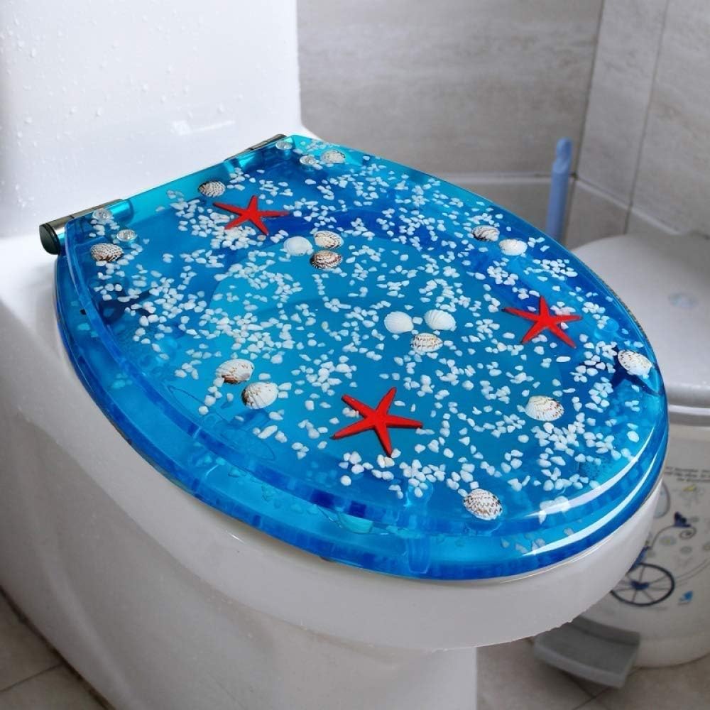 Resin Toilet Cover Electronic LED Light Creative Ocean Universal Descending Mijia Excellent Products