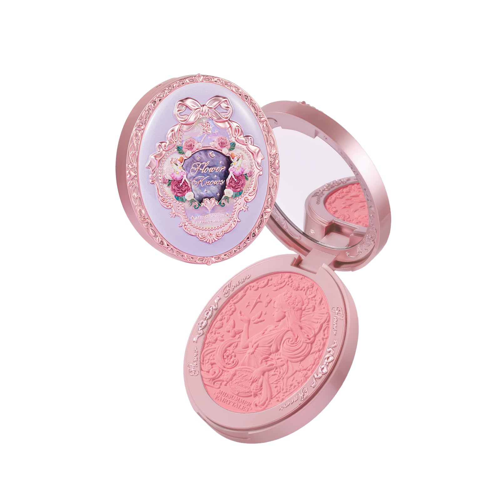 Midsummer Fairytales Velvet Embossed Blush,Peach Matte Finish,Buildable & Blendable Powder Blush for cheeks,Natural Flush for All Skin Tones(03 Ballet Fairy,5g)