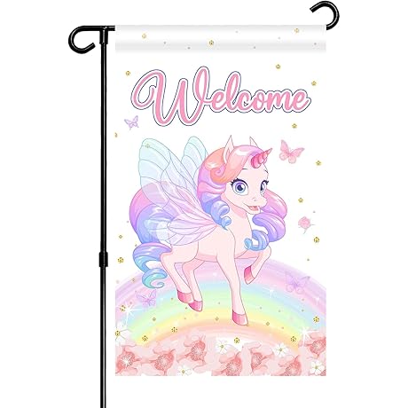 Unicorn Welcome Garden Flag - Your Enchanted Gateway to Joy