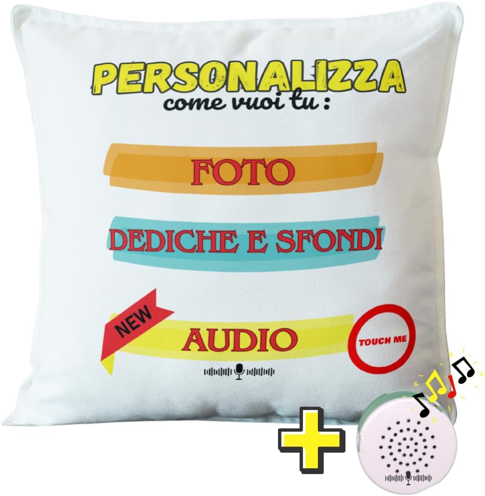 Cuscino Personalizzato 40x40 Cm Con Foto E Scritte - Fronte E Retro, Lavabile - Foto 9
