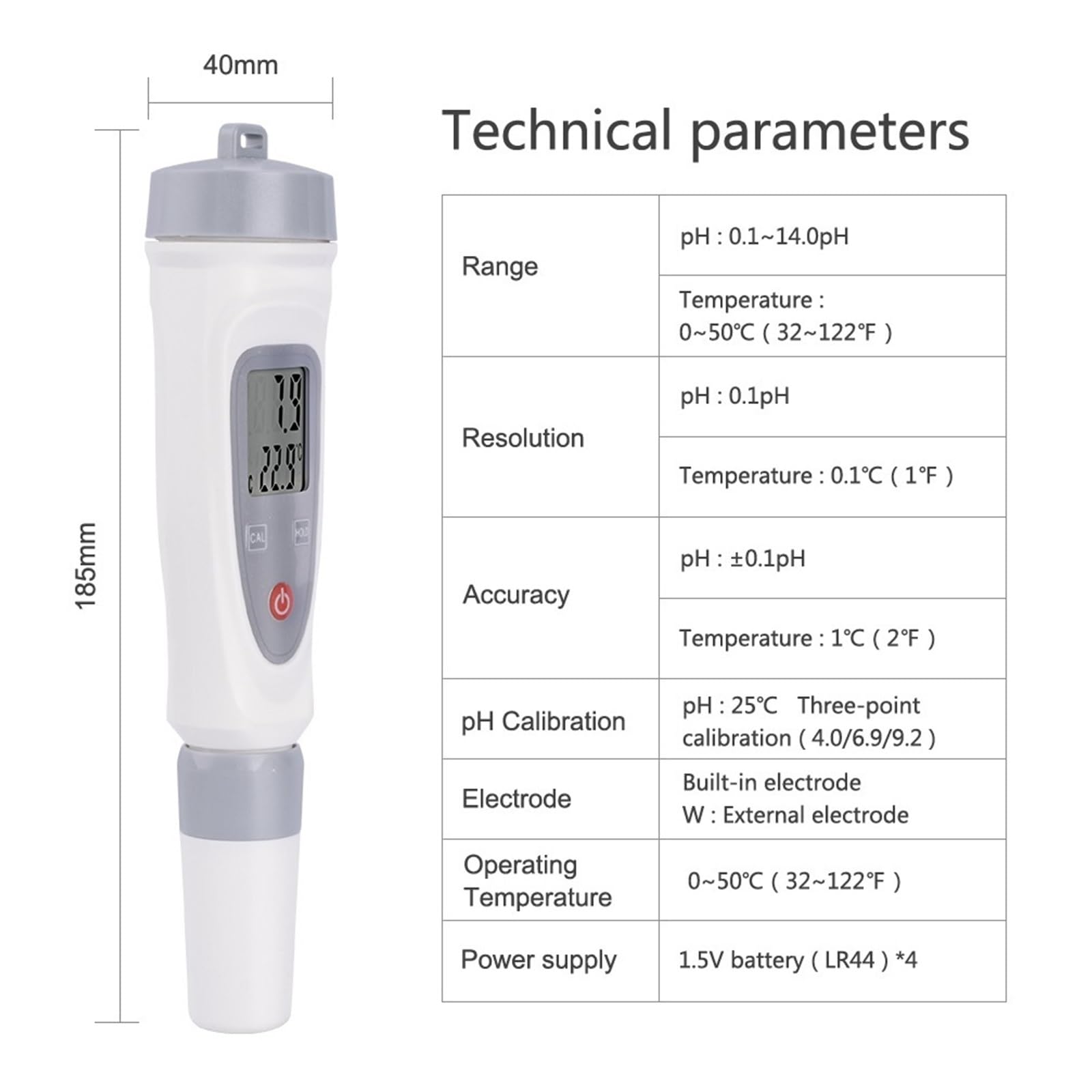 Monitor PH Przenośny Cyfrowy Miernik Jakości Wody PH-20 Podświetlenie LCD Cyfrowe Akwaria Baseny Tester Do Picia Szybkie I DokłAdne Wykrywanie