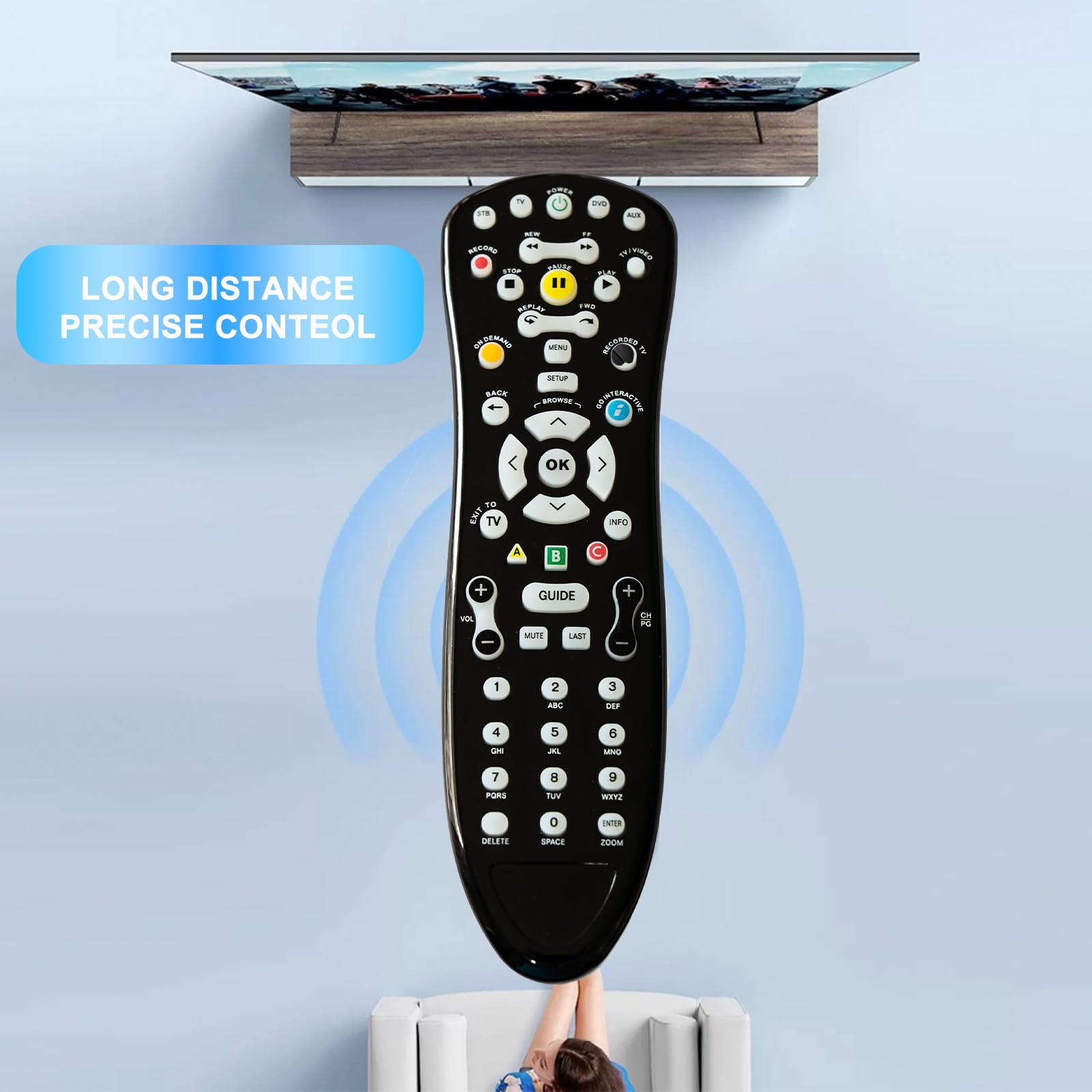 Telecomando universale per TV, telecomando di ricambio, facile installazione, ampia compatibilità S10 ATT telecomando di ricambio