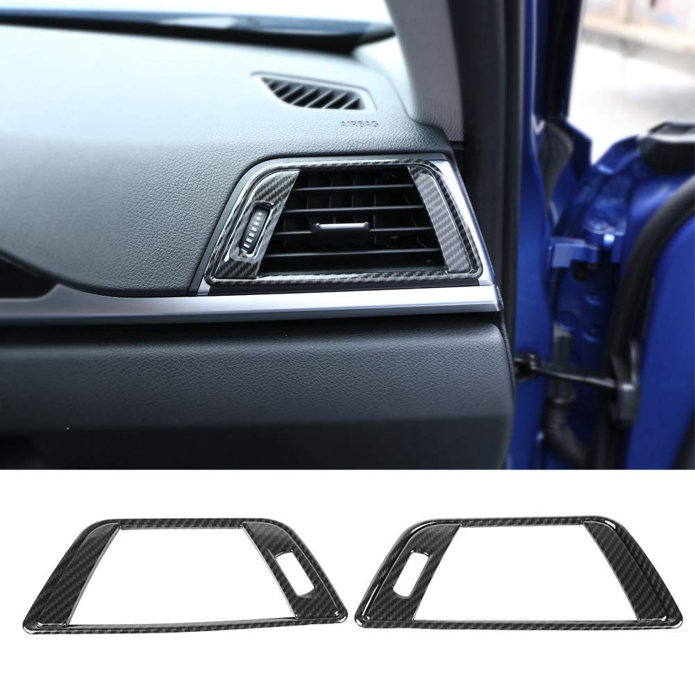 Photo 1 of KIMISS Side Air Conditioning Vent Outlet Trim Frame Cover Carbon Fiber Right & Left AC Air Vent Cover for 3 Series F30 2013-2018
