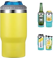 Vista 9 de Aislador de latas/botellas de acero inoxidable 4 en 1, tapas bidireccionales de 14 onzas, enfriador de latas aislado SUS, soporte para botellas