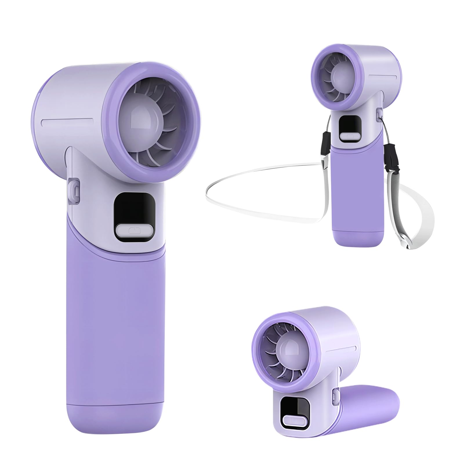 MERTTURM Ręczny wentylator turbo [11H Standby], osobisty wentylator USB, składany wentylator z 5 prędkościami, przenośny mini wentylator ręczny, wskaźnik baterii, biurko / na zewnątrz / prezent -