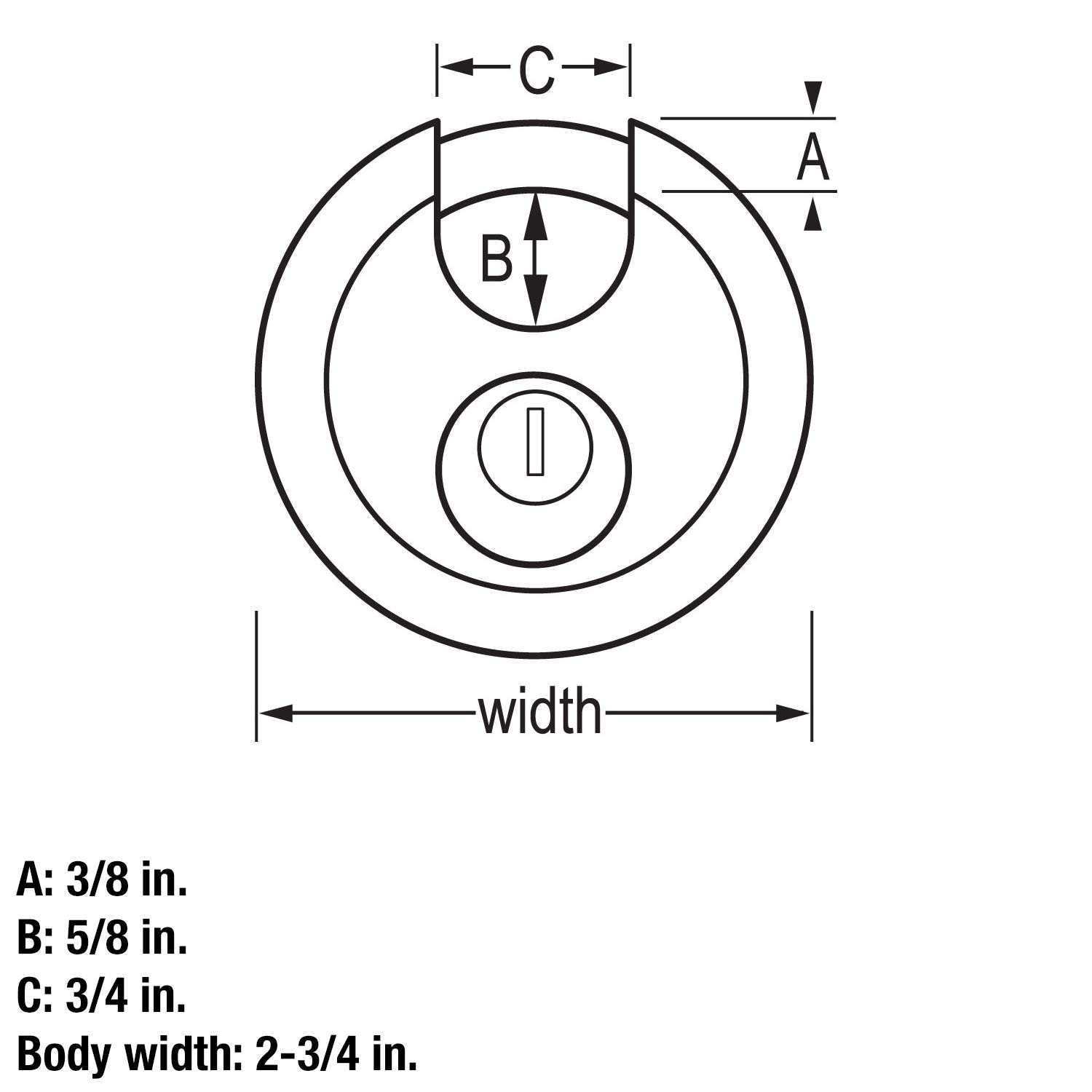 Buy Master Lock 40TRI Shrouded Stainless Steel Disk Padlock with 23/4