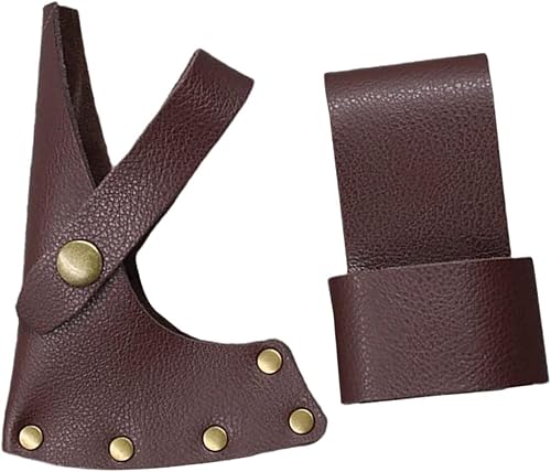 Funda protectora de hacha y fácil de transportar hecha de piel sintética gruesa, ideal para actividades al aire libre